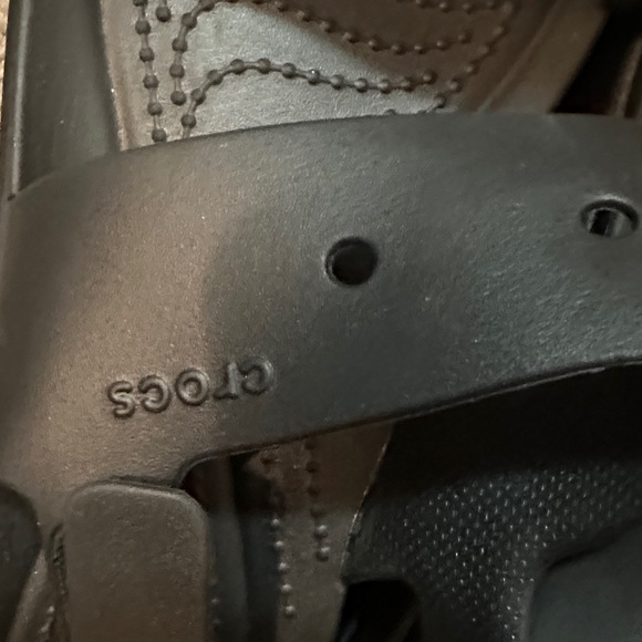 CROCS Black Platform Sandals - Picture 3 of 6